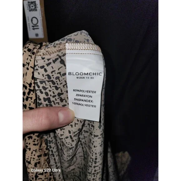 Bloomchic Dress,Black and Tan, Half Sleeve-size 3X NWT - Picture 4 of 4